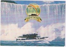 Ontario Postcard Niagara Falls Maid Of The Mist V Boat At Base Of Falls Rainbow - £1.73 GBP