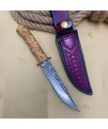 VG10 DAMASCUS STEEL SURVIVAL HUNTING KNIFE HUNTING KNIFE FIXED BLADE WITH SHEATH - $95.04