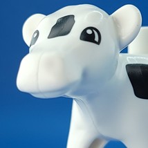 Lego Duplo Cow Baby Calf Figure Minifigure Barn Animal Farm Zoo White Sp... - £6.21 GBP