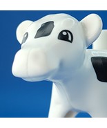 Lego Duplo Cow Baby Calf Figure Minifigure Barn Animal Farm Zoo White Sp... - £6.22 GBP
