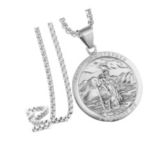 Two Different Sizes of Round Saint Christopher for - £73.86 GBP