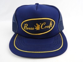 Brass Craft Vintage Hat Cap Navy Blue One Size fits Most Snapback Mint Condition - £14.23 GBP