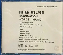 Brian Wilson Imagination Words + Music CD Promo 1998 Beach Boys PRO-CD-9... - £3.98 GBP