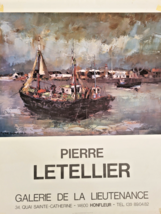 Pierre Letellier - Original Exhibition Poster - G. Lieutenancy - Honfleur- 1988 - $151.34