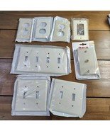 Lot Of 8 Ivory Leviton / RCA  Electrical Wall Plates &amp; Coaxial Cable Plate - $10.86 CAD