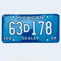 2005 United States Michigan Base Dealer License Plate 63D178 - $16.82