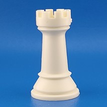 1981 Whitman Chess Rook Ivory Hollow Plastic Replacement Game Piece 4833-22 - $3.70