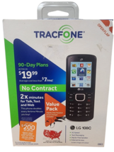 Tracfone Basic Cellular CELL Mobile Phone Lg108C NEW IN BOX telephone - $24.99