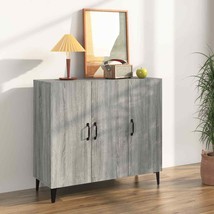 Modern Wooden 3 Door Wide Home Storage Cabinet Unit Shelves With Metal Legs  - £78.04 GBP+