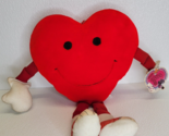 Vintage Commonwealth Valentine Red Heart Plush Arms Legs Smile Love - $24.26
