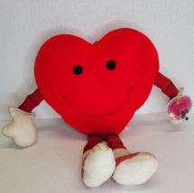 Vintage Commonwealth Valentine Red Heart Plush Arms Legs Smile Love - £19.07 GBP