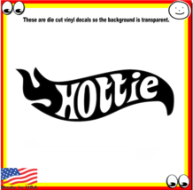 Hottie Hot Wheels Vinyl Cut Decal Sticker Logo 8&quot; Wide - £3.94 GBP