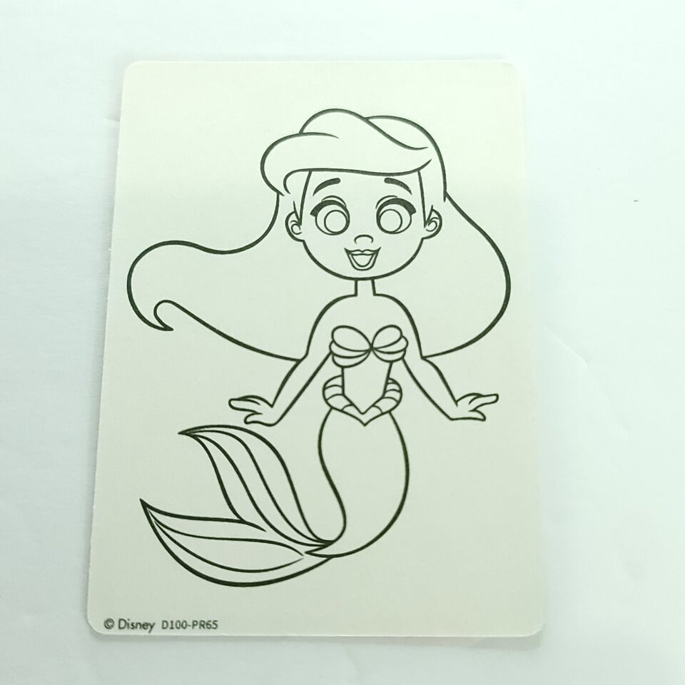 Ariel Little Mermaid Card Fun 1/1 Disney 100 Carnival  Paper Sketch D100-PR65