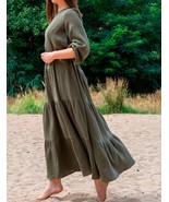 XS Lightweight ventilated boho muslin dress. Cotton dress in style prove... - $94.00