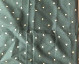 Cotton Fabric 1/2 Yard Forest Green with Gold Stars All Over - $13.97