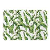 Mondxflaur Palm Leaf Non Slip Bathroom Mat for Shower Quick Dry Diatom Mud Rugs - £15.25 GBP