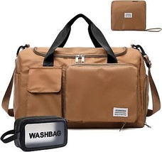 Small Gym Bag for Women Travel Duffle Bag Carry On Weekender Bag with Shoe Compa - £21.47 GBP