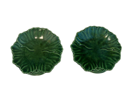 Woodfield  Bread &amp; Butter Set by Steubenville (2) 6.5" Green Tropic Leaf... - $14.85
