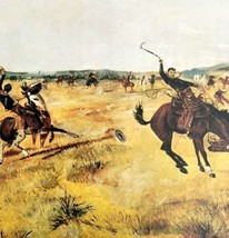Breaking Camp Cowboys On Horses 1978 Old West Print Russell LGAD99 - £39.32 GBP