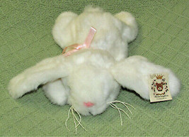 Bearington Collection Bunny With Hang Tag B EAN Bag Plush 9&quot; White Stuffed Animal - £17.65 GBP