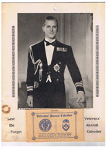Veterans Calendar HRH Prince Phillip (1954) - £38.65 GBP