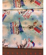 Disney Frozen Olaf Christmas Holiday Winter fabric 1/2 yard - $5.44