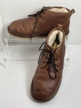UGG Nuemel Genuine Sheepskin Boots Men&#39;s Sz 9 Brown Leather 1018666 - £36.96 GBP