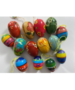 Vintage Lot of 14 Handarbeit Misc Hand Painted Germany Easter Egg Ornament - £23.28 GBP