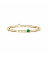 ANGARA Solitaire Round 5mm Natural Emerald Bracelet for Women in 14K Sol... - £2,738.66 GBP