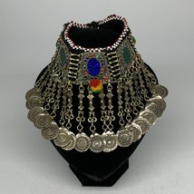 210g, 12&quot;x5.5&quot;Kuchi Choker Necklace Multi-Color Tribal Gypsy Bohemian,B14085 - £37.92 GBP