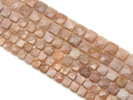 Natural Quality Faceted Teardrop Peach Moonstone Beads, Sku#HY4 - $22.00+