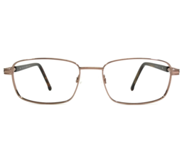 RYE Eyeglasses Frames 556M 097 Brown Gold Rectangle Square Full Rim 55-1... - £38.10 GBP