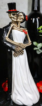 Ebros Love Never Dies Wedding Skeleton Statue Wedding Pose Couple Figurine 8&quot;H - £16.88 GBP