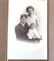 Vintage 1914 Family Photograph 6 Month Old Baby Boy Christmas 6 x 10&quot; - £7.76 GBP