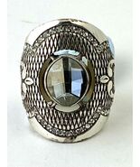 Brighton Love Padlock Ring, Silver Finish, Swarovski Crystals J61982 Siz... - $46.55