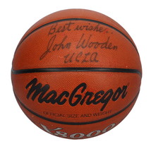 John Wooden Autographed &quot;Best Wishes UCLA&quot; Basketball PSA/DNA - £284.11 GBP