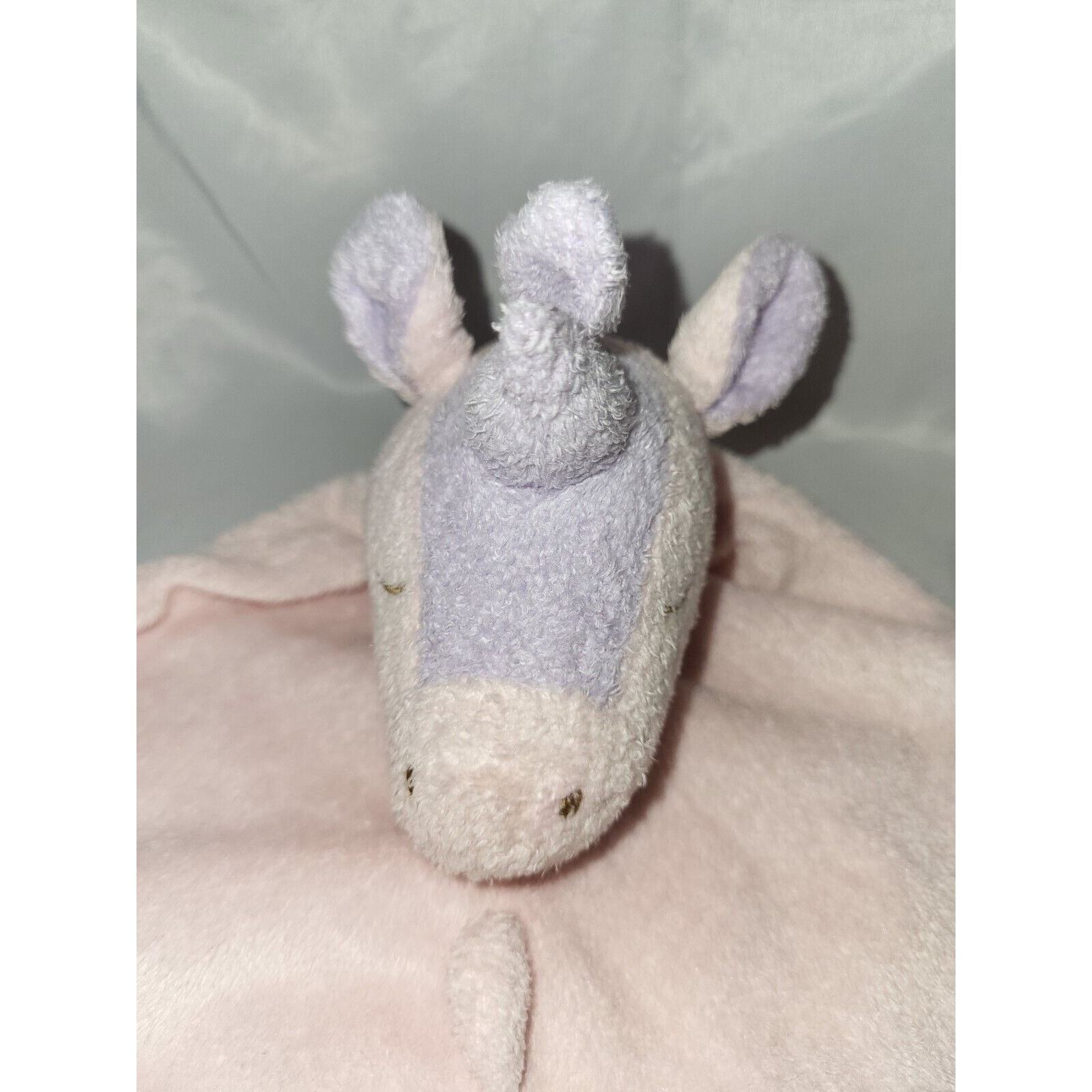Angel Dear Unicorn Pink Purple Heart Lovey Security Blanket Plush Soft B... - $7.27