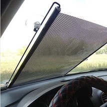 Retractable Windshield Sun Shade Protector for Cars Blocks 99% UV Rays 40X60cm - £15.53 GBP