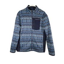 Vineyard Vines Fair Isle Full Zip Men's Fleece Jacket Size Small Blue - $51.73