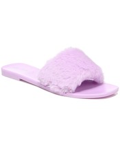Circus by Sam Edelman Women&#39;s Cozy Faux Fur Jelly Sandals Purple Size 10... - $14.95
