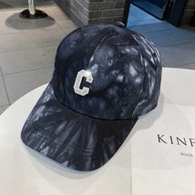 Diamond-Encrusted Letter C Shade Sun Hat Cotton Tie Dye Baseball Cap Str... - £10.96 GBP
