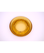Vintage MCM Amber Glass Ashtray 5” Round 4-Slot Cigar Cigarette - $18.04 CAD