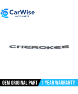 New OEM Mopar 2014-2023 Jeep Cherokee Gray Front Door Emblem Badge Namep... - $70.11