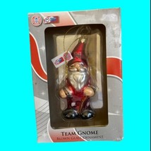 Nebraska Huskers NCAA Team Gnome Blown Glass Ornament - £16.22 GBP