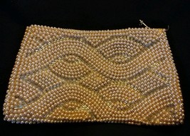 015 Vintage Emson Handmade Japan NKK Pearl Bead Clutch Purse - £15.76 GBP