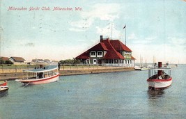 Milwaukee Wisconsin~Yacht CLUB~1909 Faber Published Postcard - £6.62 GBP