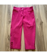 Verve Blues Women&#39;s Capri Golf Pickleball Walking Scalloped Stretch Pink... - $27.76 CAD