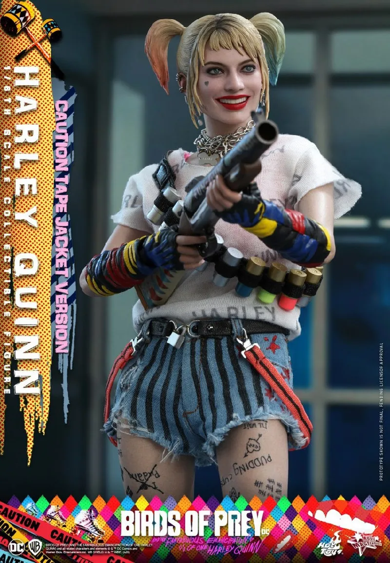 Hot Toy MMS566 1/6 Ugly Harley Quinn Caution Tape Jacket Edition Action Figure - £411.63 GBP+