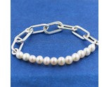 Freshwater Cultured Pear Link Chain Bracelet Only Compatible with the ME Collect - £23.06 GBP - £25.17 GBP