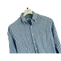 Peter Millar Button-Up Shirt 100% Cotton Blue White Tartan Size Med - $555.02 MXN